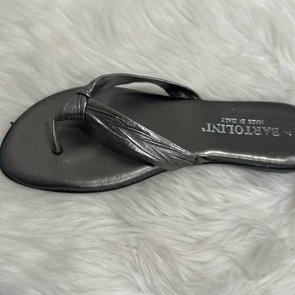 Bartolini slide on silver metallic sandal NEW - Picture 1 of 5